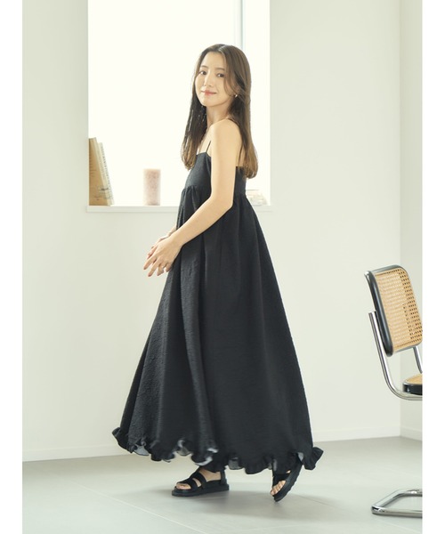 軽やかに纏うエレガンス☆【CHANEL】キャミワンピース ロゴ mideal ワンピース shaggy cut design cami onepiece / シャギー