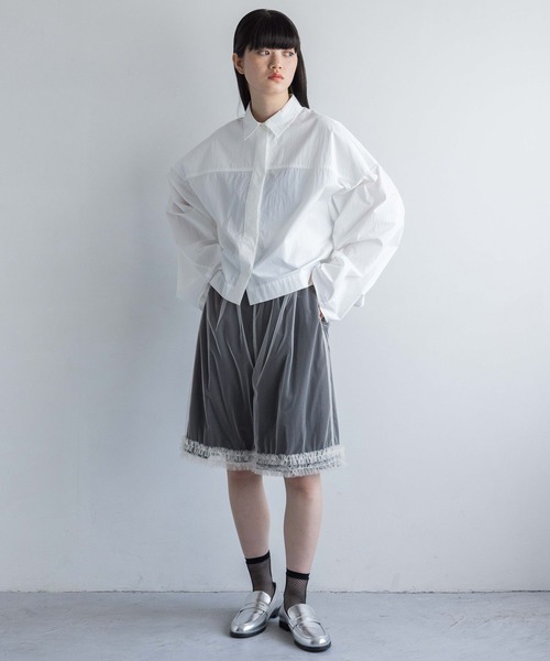 ブラウス シャツ ビンテージクロップドSH 135862 レディース