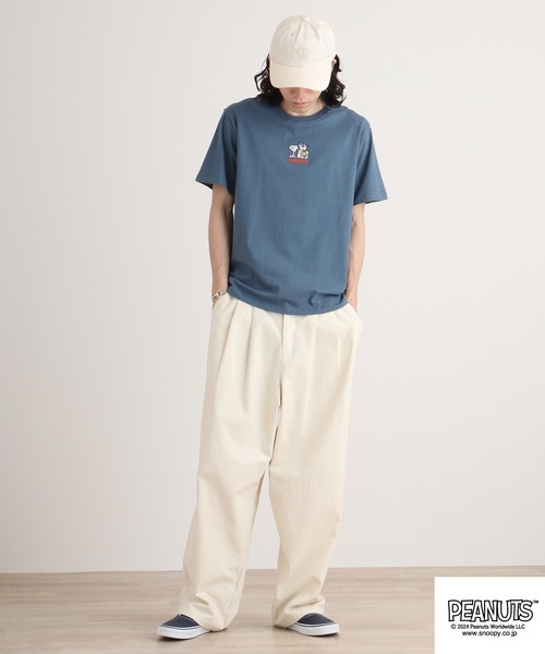 【PEANUTS】ワンポイントTシャツ&ロングパンツ PEANUTS】【HOMME】オラフ ワンポイントロンT(カットソー・T