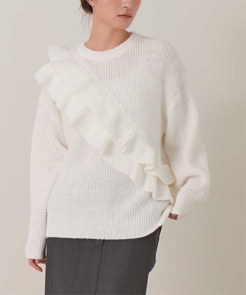 miette（ミエット） ニット セーター ダブルフリルニット レディース
