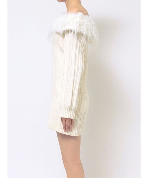 EATME（イートミー） ワンピース フェイクファーオフショルダーニット