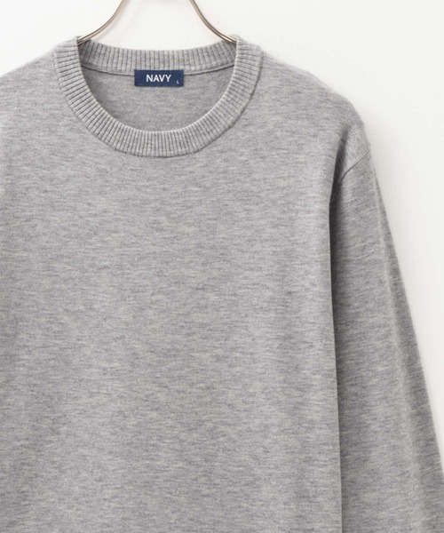 NAVY セーター ニット 「ストレッチ 洗える 毛玉になりにくい 静電気