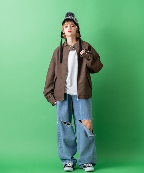 ankoROCK ニット帽 ニットキャップ an meets zakka 千鳥柄ボンボンツバ