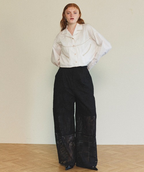 ブラウス シャツ Western Short Length Shirt/ウエスタンショートシャツ「MAISON SPECIAL/メゾンスペシャル」 レ MAISON SPECIAL(メゾンスペシャル)｜Western Short Length Shirt