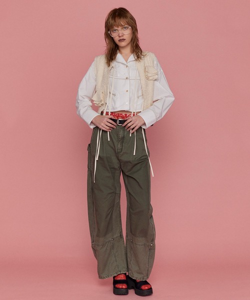 ブラウス シャツ Western Short Length Shirt/ウエスタンショートシャツ「MAISON SPECIAL/メゾンスペシャル」 レ MAISON SPECIAL ブラウス シャツ Western Short Length Shirt