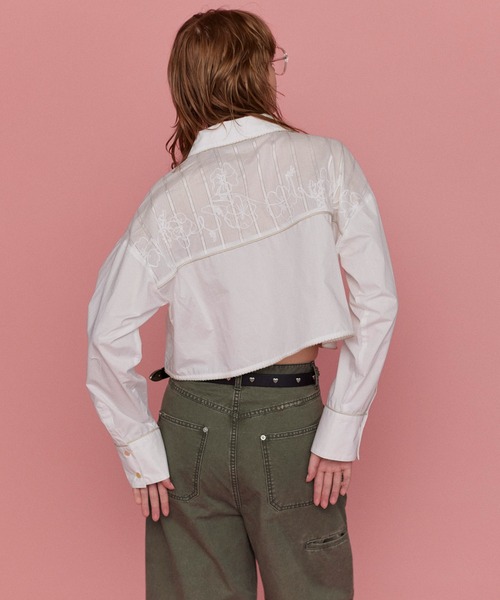 ブラウス シャツ Western Short Length Shirt/ウエスタンショートシャツ「MAISON SPECIAL/メゾンスペシャル」 レ MAISON SPECIAL ブラウス シャツ Western Short Length Shirt