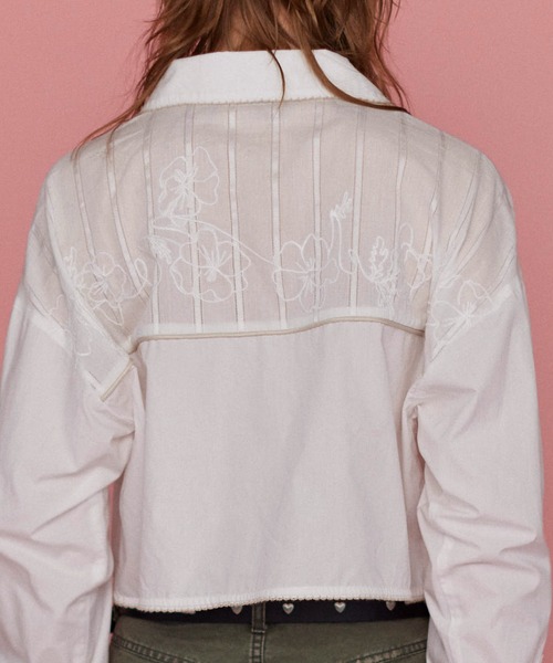ブラウス シャツ Western Short Length Shirt/ウエスタンショートシャツ「MAISON SPECIAL/メゾンスペシャル」 レ MAISON SPECIAL ブラウス シャツ Western Short Length Shirt