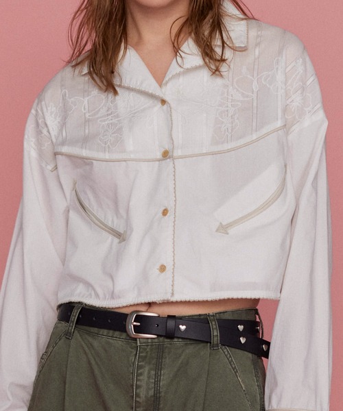 MAISON SPECIAL ブラウス シャツ Western Short Length Shirt