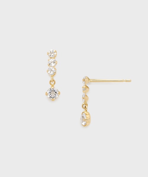 ピアス K10トパーズピアス レディース