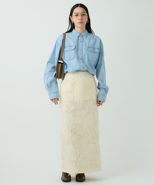 chaos カオス　2024SS ソランスカート　サックス chaos カオス 2024SS ソランスカート サックス