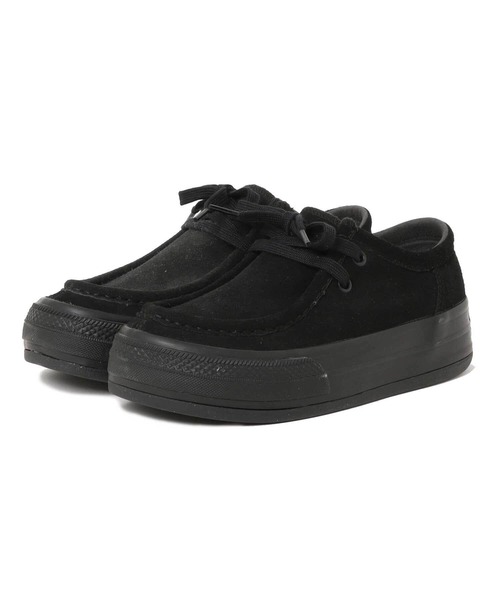 CONVERSE コンバース モカシン デッキシューズ スウェード 黒 CONVERSE（コンバース） デッキシューズ ALL STAR (R) BOARDERSTAR
