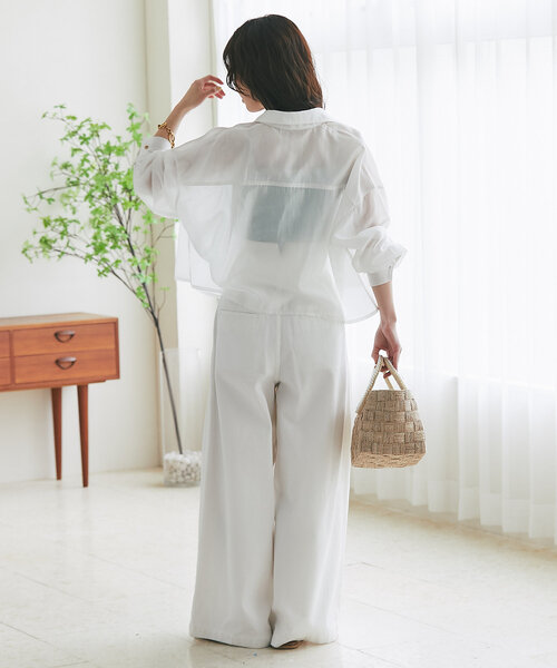 極上美品 Laboutique bon bon シアークロップドシャツ La boutique BonBon シアークロップドシャツ