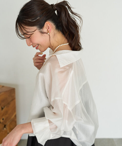 極上美品 Laboutique bon bon シアークロップドシャツ La boutique BonBon｜【名品・新色登場!】シアークロップド