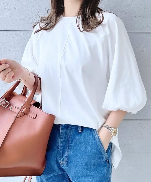 tシャツ ボリューム袖カットソー レディース : ZOZOTOWN Yahoo