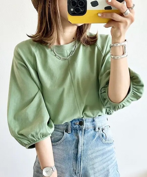 tシャツ ボリューム袖カットソー レディース tシャツ ボリューム袖カットソー レディース : ZOZOTOWN Yahoo