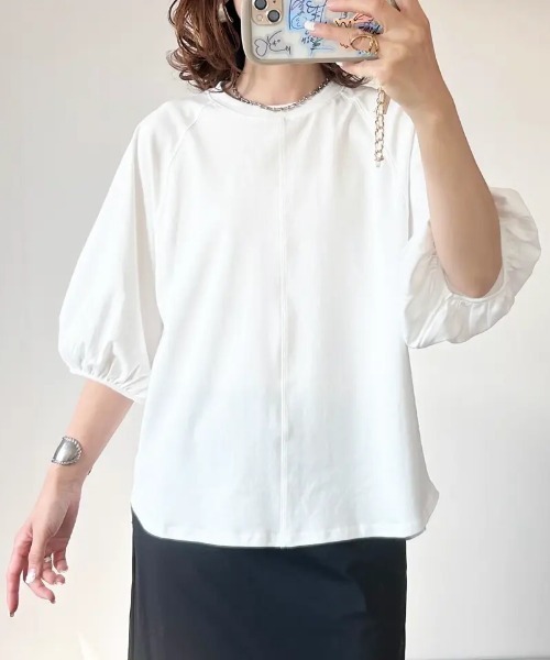 tシャツ ボリューム袖カットソー レディース : ZOZOTOWN Yahoo