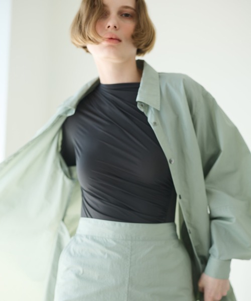 シルクアシンメトリーネックボディスーツ / Silky Asymmetric Neck Bodysuit レディース