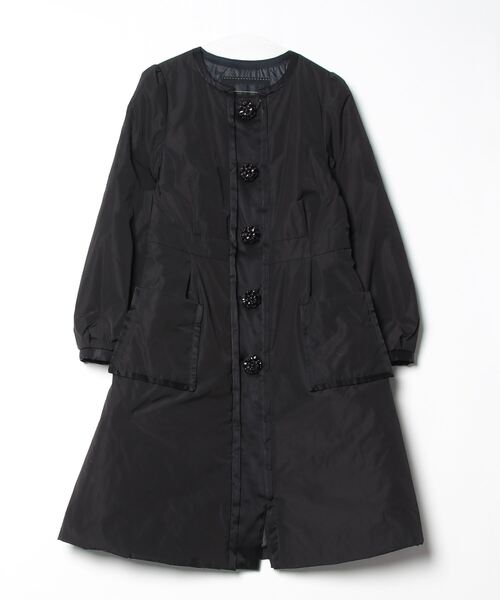 【新品タグ付き】TO BE CHIC レースジャガードダウンコート黒 40サイズ 新品タグ付き】TO BE CHIC レースジャガードダウンコート黒 40サイズ