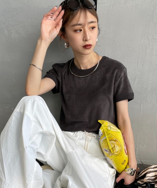 tシャツ 「WEB先行予約」「MILLER/ミラー」 別注 パネルリブ シアータートルTシャツ レディース Robert P. Miller tシャツ 「MILLER/ミラー」 パネルリブ パイル