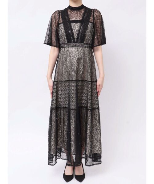 MERCURYDUO（マーキュリーデュオ） ワンピース ミックスレースフレア