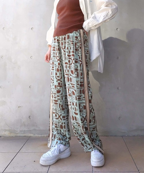 TRUE Self サイドラインパンツ ANPAS パンツ Nylon Fabric Side Line Color Switching Track