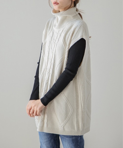 「SUGAR BISKET」 「La-gemme」タートルネックニット フリー ブラック レディース_画像2