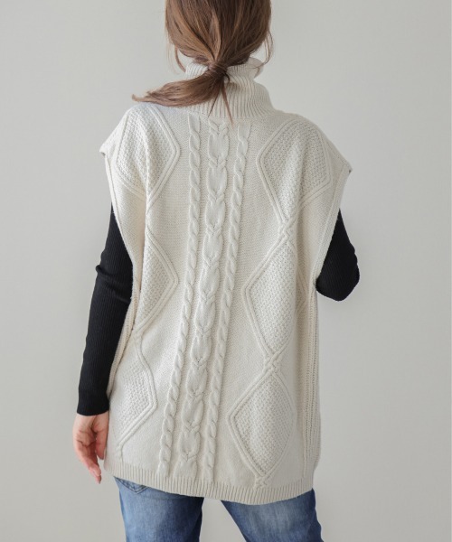 「SUGAR BISKET」 「La-gemme」タートルネックニット フリー ブラック レディース_画像4