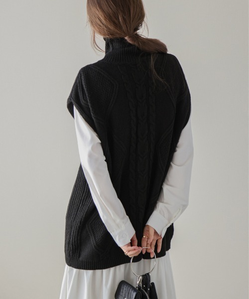 「SUGAR BISKET」 「La-gemme」タートルネックニット フリー ブラック レディース_画像7