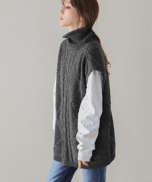 「SUGAR BISKET」 「La-gemme」タートルネックニット フリー ブラック レディース_画像9