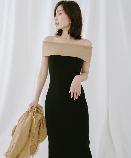 anuans ワンピース ムーンネックニットワンピース : ZOZOTOWN Yahoo!店 