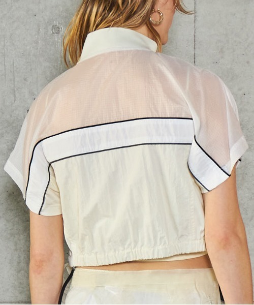 ブラウス シャツ Color Block Half Sleeve Tops/カラーブロックハーフスリーブトップス「MAISON SPECIAL/メゾン Color Block Half Sleeve Tops/カラーブロックハーフスリーブ