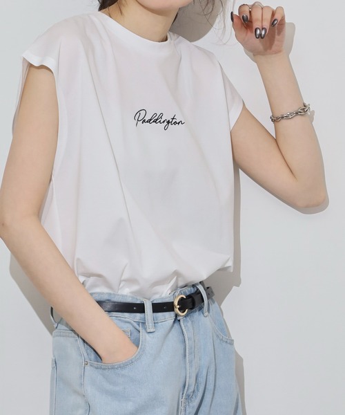 ノースリーブストレッチカットソー FUNALIVE タンクトップ ストレッチワイドノースリーブTシャツ