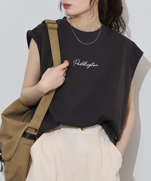 ノースリーブストレッチカットソー FUNALIVE タンクトップ ストレッチワイドノースリーブTシャツ