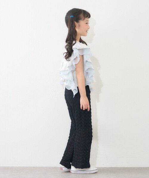 ハンドメイド子供袋　フレアシャツ、フリルパンツ120 wy403y026b1.jpg