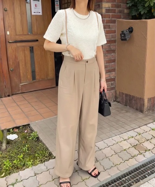 サロペット オーバーオール リネンライクサスペンダー付きパンツ