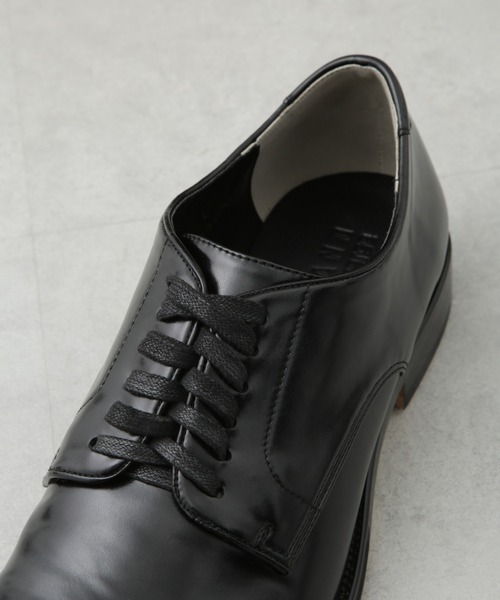 【新品同様】 ナノユニバース メンズ レザーシューズ プレーントゥ 黒 6725133201-