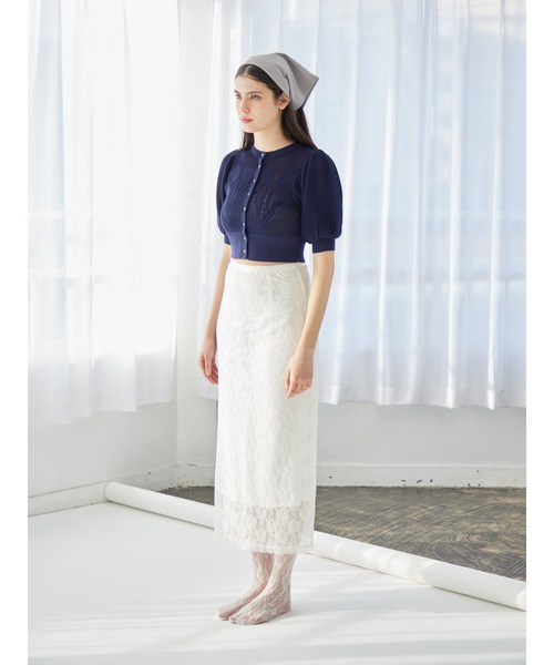 etre loin（エトルワン） カーディガン Tulip crochet cardigan