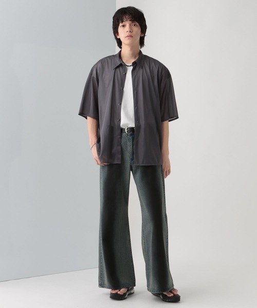HARE シャツ 「WEB限定」マルチマテリアルシアーシャツSS(HARE
