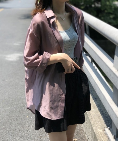 ブラウス シャツ バックリボン軽やかワイドシアーシャツ レディース ブラウス シャツ バックリボン軽やかワイドシアーシャツ