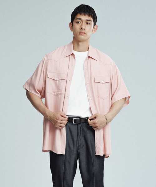 Adam et Rope'半袖シャツ ADAM ET ROPE'（アダムエロペ） シャツ ウエスタン ショートスリーブ