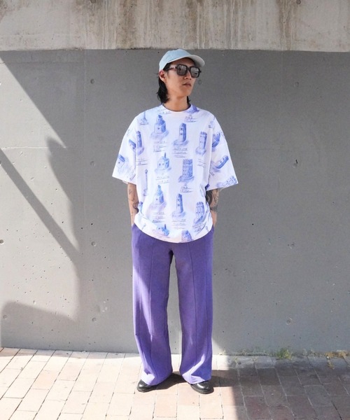 SHINYAKOZUKA ボーダー　ロンT 白　ライトブルー　M シンヤコヅカ SHINYAKOZUKA（シンヤコヅカ） tシャツ IN THE PAINTING SCENERY