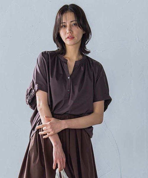 tシャツ ライクアウーヴンスキッパーカットソー「洗濯機で洗える」 レディース LAUTREAMONT tシャツ ライクアウーヴンスキッパーカットソー
