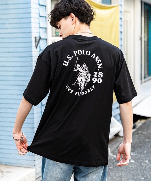 U.S. POLO ASSN.（ユーエスポロアッスン） tシャツ バックプリント 
