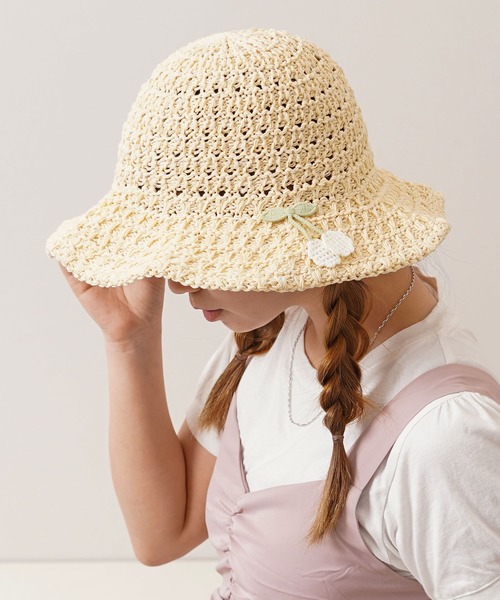 帽子 ハット ワイヤー入り ストローハット / Wire Straw Hat
