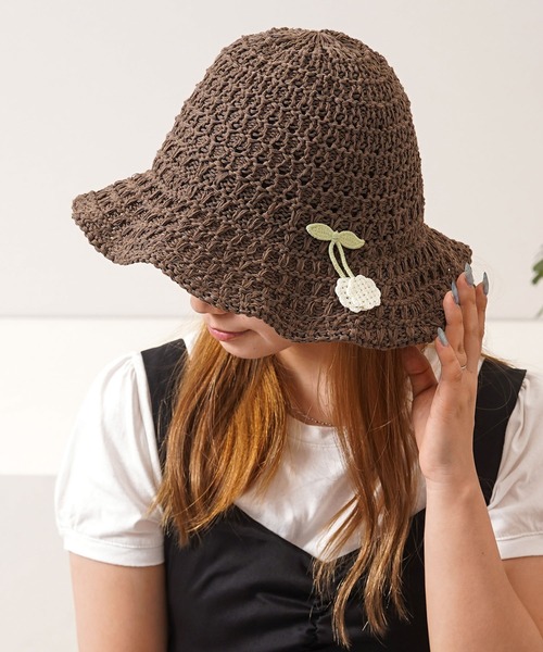 帽子 ハット ワイヤー入り ストローハット / Wire Straw Hat