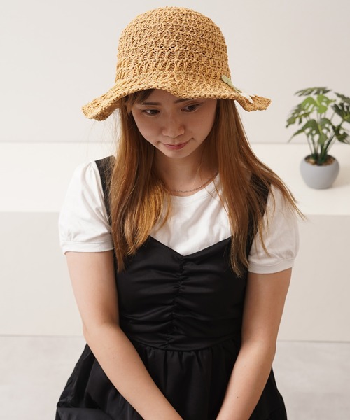 帽子 ハット ワイヤー入り ストローハット / Wire Straw Hat