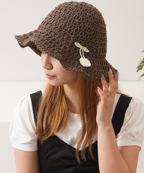 帽子 ハット ワイヤー入り ストローハット / Wire Straw Hat