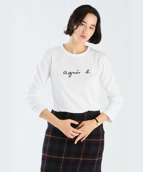 「agnes b.」 長袖カットソー 3 ホワイト レディース