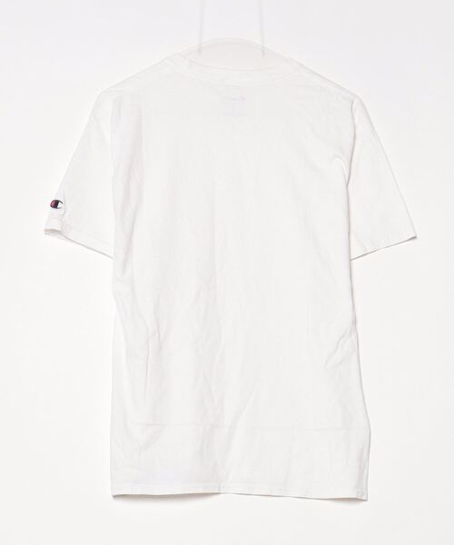 「Champion」 刺繍半袖Tシャツ M ホワイト メンズ