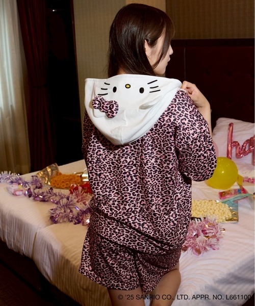 shrita セットアップ 「HELLO KITTY」レオパードジップパーカー